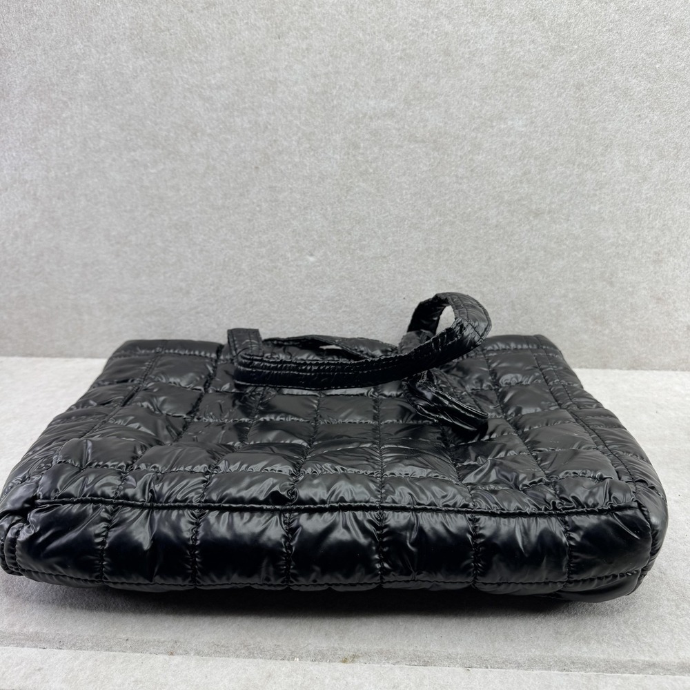 CIDER Tote Womens Large Black Quilted Nylon Lined Lightweight Shoulder Bag - Picture 4 of 10